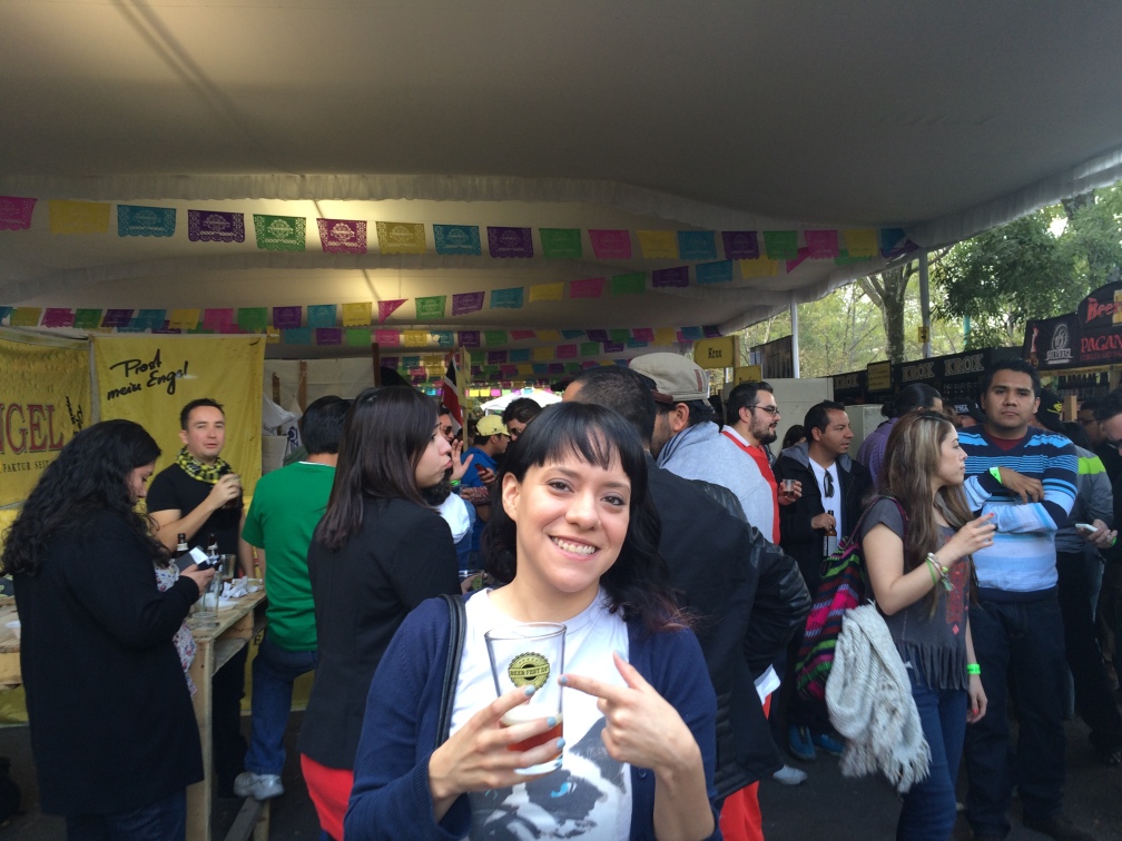 La autora en Beer Fest 2014
